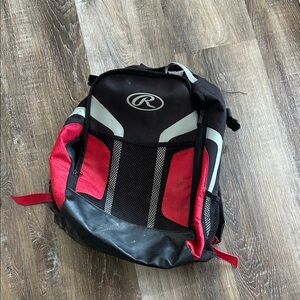 Rawlings Red and Black Baseball Backpack